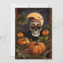 Cartes Halloween Tropical Effrayant - Carte de la