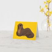 Cartes heureuses de loutre (Fleur jaune)
