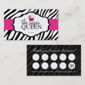 Cartes impertinentes de fidélité de petit gâteau (Devant / Derrière)