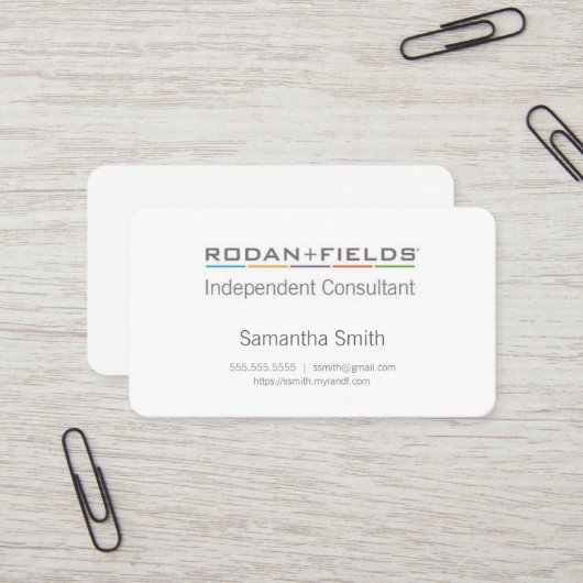 Cartes indépendantes chiques de conseiller (Devant/Arrière en situation)