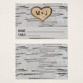 Cartes initiales du coeur de l'arbre Carte de plac (Devant & derrière)