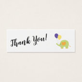 Cartes insérées avec un simple merci et un éléphan (Devant)
