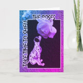 Cartes Inspiration Rose de l'odeur de chiot dalmat (Devant)