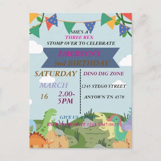 CARTES INVITATION D'ANNIVERSAIRE (Devant)