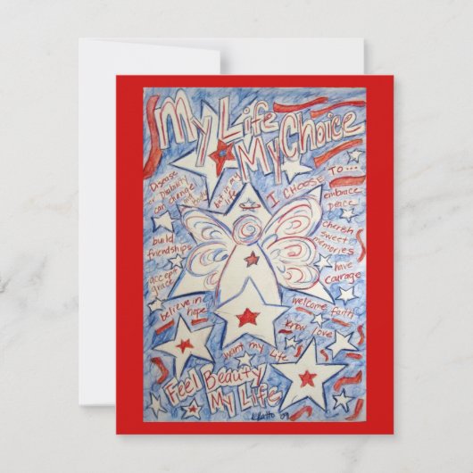 Cartes Invitations Angel Stars & Stripes (Devant)