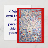 Cartes Invitations Angel Stars & Stripes (Devant / Derrière)