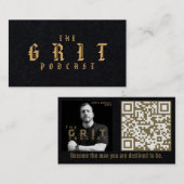 Cartes Invitations du podcast GRIT (Devant / Derrière)