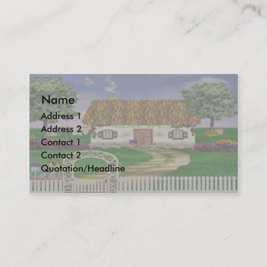 Cartes irlandaises de profil de cottage de pays (Devant)