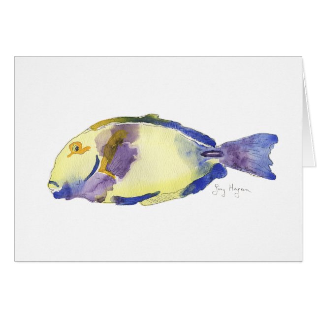 Cartes jaunes/bleues de poissons (Devant horizontal)