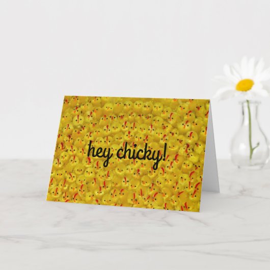 Cartes Jaunes "Hey Chicky", tout-temps mignonnes (Petite plante)