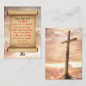 Cartes Jean 3:16 KJV (Devant / Derrière)