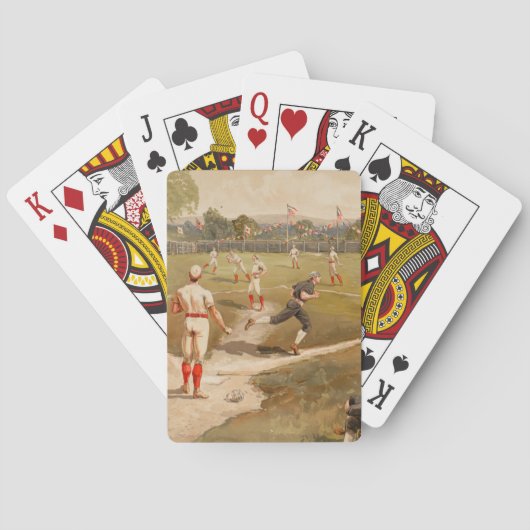 Cartes Jeu de baseball vintage des années 1800 (dos)