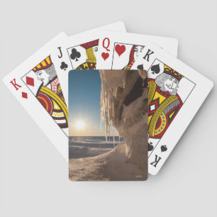 Cartes Jeu de carte, photo glace sur les caps, mer gelée.