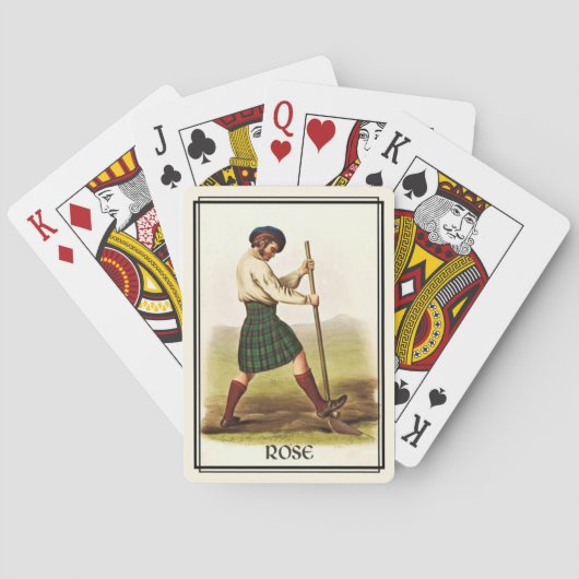 Cartes Jeu de Clan Rose Classique Écosse (dos)