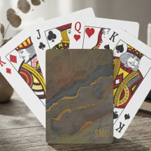 Jeu de monogramme fluide en ardoise de bronze raff