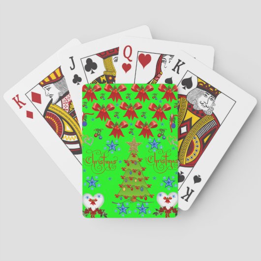 Cartes Jeu de Noël Jeu de carte terrasse feu vert (dos)