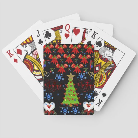 Cartes Jeu de Noël noir (dos)