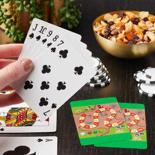 Cartes Jeu de société piste de course colorée pour enfant