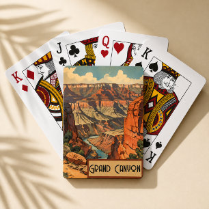 Cartes Jeu de voyage rétro de Grand Canyon Souvenir