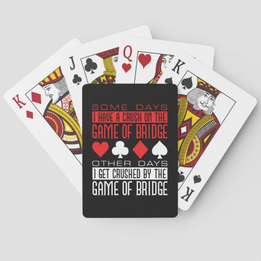 Cartes Joueur de bridge drôle écrasé par le jeu (dos)
