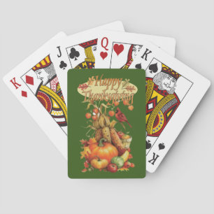 Cartes Jour de bon thanksgiving Jeu de carte Deck