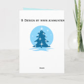 Cartes Joyeuses Classic Blue Tree Card (Dos)