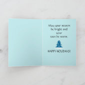 Cartes Joyeuses Classic Blue Tree Card (Intérieur)