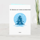 Cartes Joyeuses Classic Blue Tree Card (Dos)