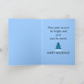 Cartes Joyeuses Classic Blue Tree Card (Intérieur)