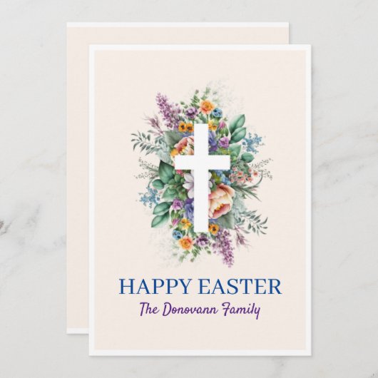 cartes joyeuses pâques (Devant / Derrière)