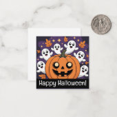Cartes joyeux halloween, mignonnes, à stocker ! (Devant/Arrière en situation)