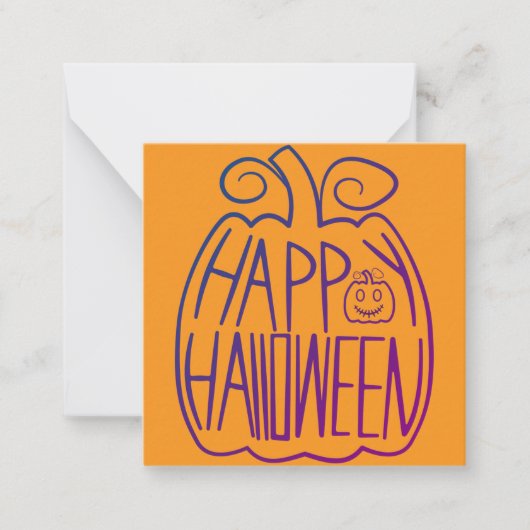 Cartes joyeux halloween, mignonnes, à stocker ! (Devant)