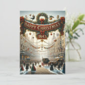 Cartes "Joyeux Noël" inspirées par Dickensian (Debout devant)