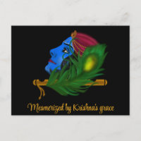 Cartes Krishna Jolies cartes postales d'art bleu d