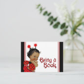 Cartes Ladybug apporte un livre fille afro-américa (Debout devant)
