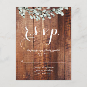 Cartes les épousant florales rustiques en bois de