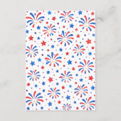 Cartes Livres pour Bébé Firecracker (Dos)
