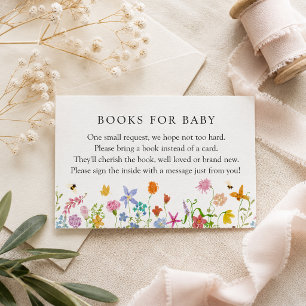 Cartes Livres pour Bébé Shower Fleur Sauvage pour