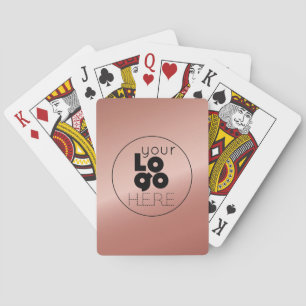 Cartes Logo d'entreprise Rose métallique Gold Jeu de cart