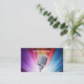 Cartes lumineuses de microphone de disc-jockey de (Debout devant)
