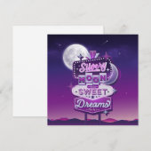 Cartes Lune Silvery Sweams Dreams Carte Plat (Devant / Derrière)