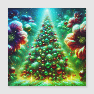 Cartes Magnétiques Arbres de Noël Décorés de Maniè
