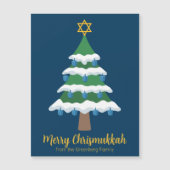 Cartes magnétiques avec un arbre de Chrismukkah mi (Devant)