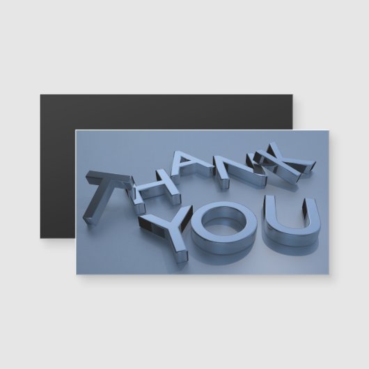 Cartes magnétiques Merci (Devant / Derrière)