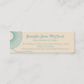 Cartes maigres crèmes turquoises d'affaires/vente (Devant)