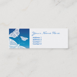 Cartes maigres de papillon blanc