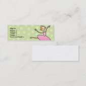 Cartes maigres de profil de jolie ballerine (Devant / Derrière)