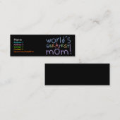 Cartes maigres de profil de la plus grande maman (Devant / Derrière)