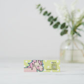 Cartes maigres de profil de licorne rose d'enfants (Debout devant)