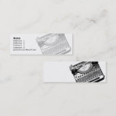 Cartes maigres de profil de machine à écrire (Devant / Derrière)
